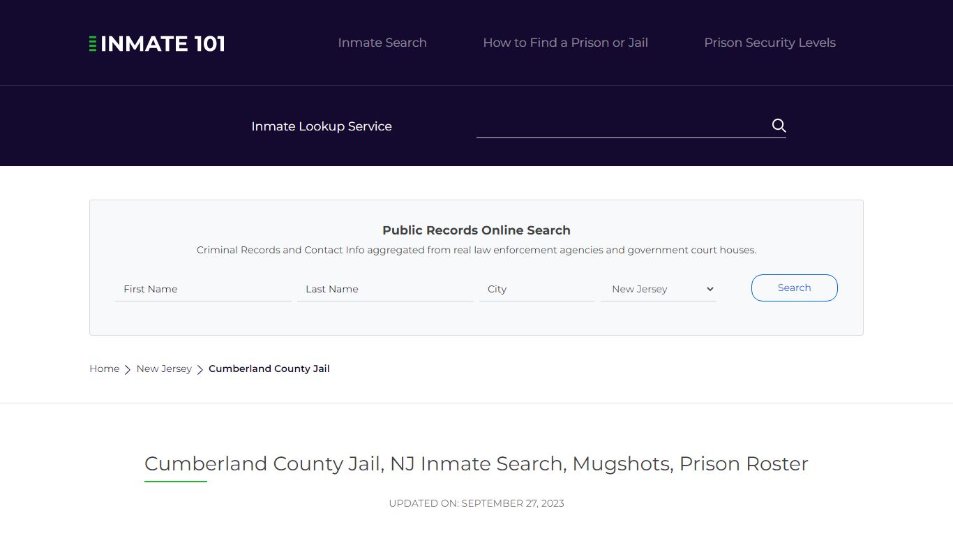 Cumberland County Jail, NJ Inmate Search, Mugshots, Prison Roster